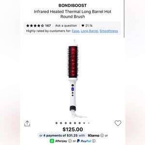 BondiBoost Heated Thermal Long Barrel Hot Round Brush